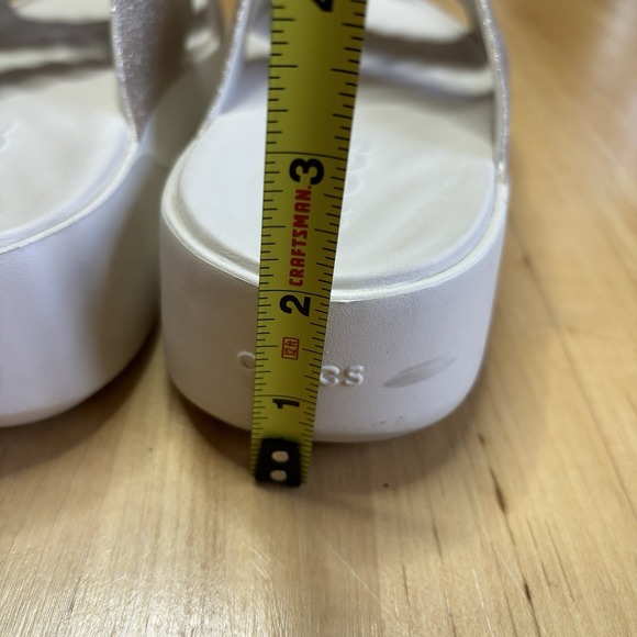 Crocs Getaway Platform H-Strap Glitter Women's Wedge Sandals Stucco Size 9 Comfy - Picture 6 of 11